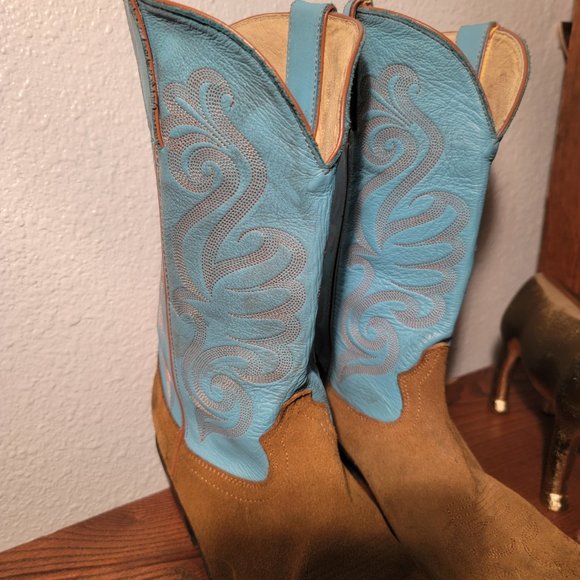 Durango Turqous vintage Cowboy boots 9.5 - Picture 2 of 11